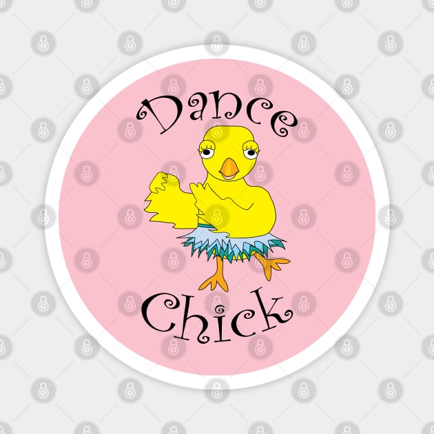 Dance Chick Text Magnet by Barthol Graphics